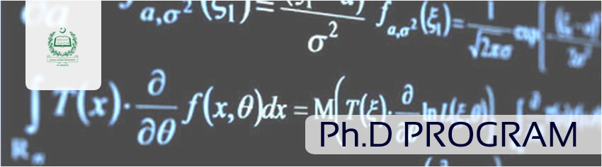 Ph.D Program, Department of Mathematics, QAU
