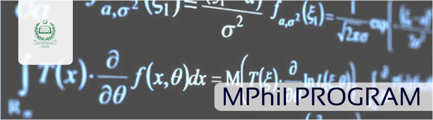 MPhil Program Department of Mathematics QAU