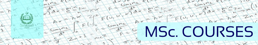 MSc Courses Department of Mathematics QAU